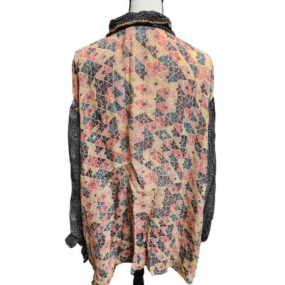 Jacque & Koko Blouse Size 14/16 Boho Hippie Oversized - Picture 3 of 9